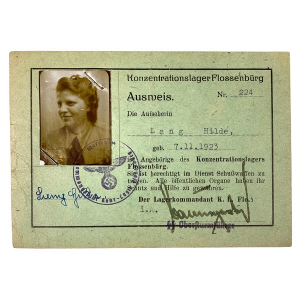Concentration camp Flossenbürg SS-Aufseherin Ausweis