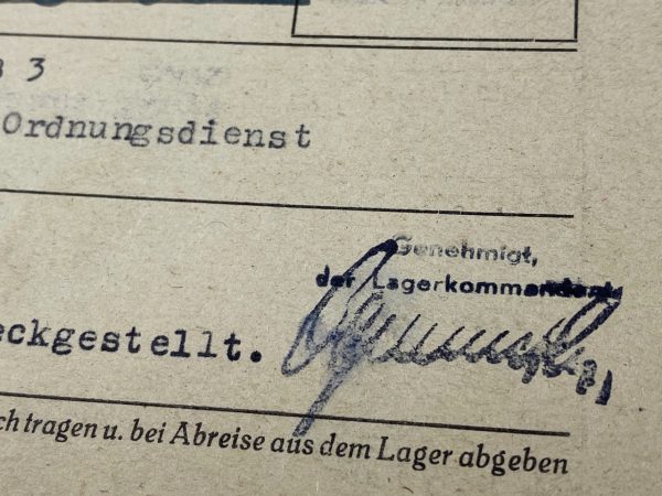 Westerbork - Ordnungsdienst Sonderausweis of Léon Albertus Alexander Cohen