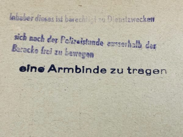 Westerbork - Ordnungsdienst Sonderausweis of Léon Albertus Alexander Cohen
