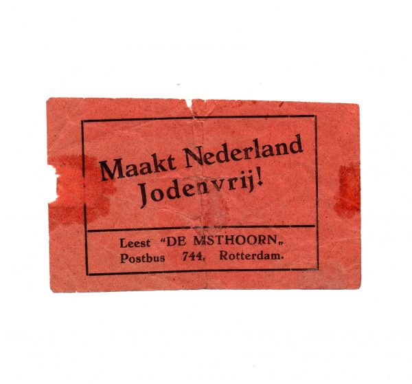 Rotterdam - Advertising label ''De Misthoorn''
