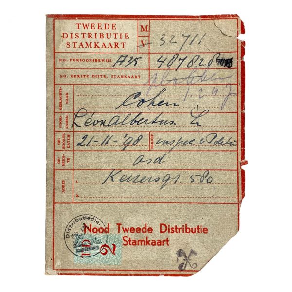 Amsterdam - Second distribution tribe card Léon Albertus Alexander Cohen
