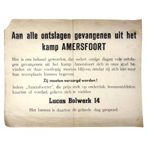 Amersfoort - Poster related to the liberation of camp Amersfoort