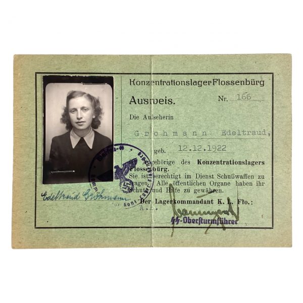 Flossenbürg - SS-Aufseherin Ausweis Edeltraud Grohmann