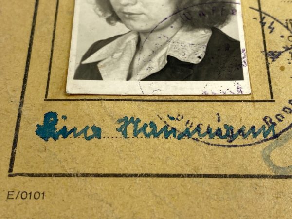 Ravensbrück - SS-Aufseherin Ausweis Lina Naumann
