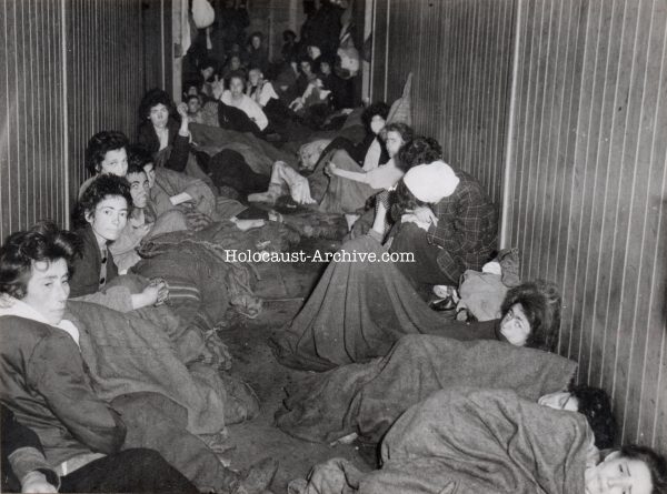 Bergen-Belsen - Photo of female prisoners during the liberation