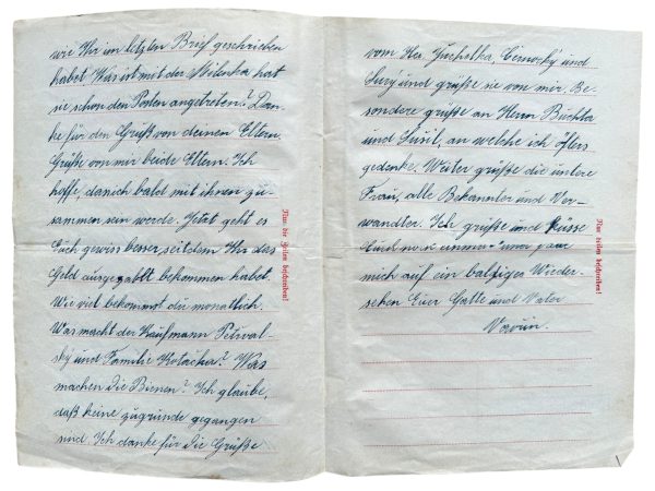 Neuengamme - Letter from Misa Lorenz
